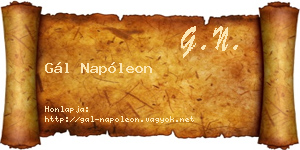 Gál Napóleon névjegykártya
